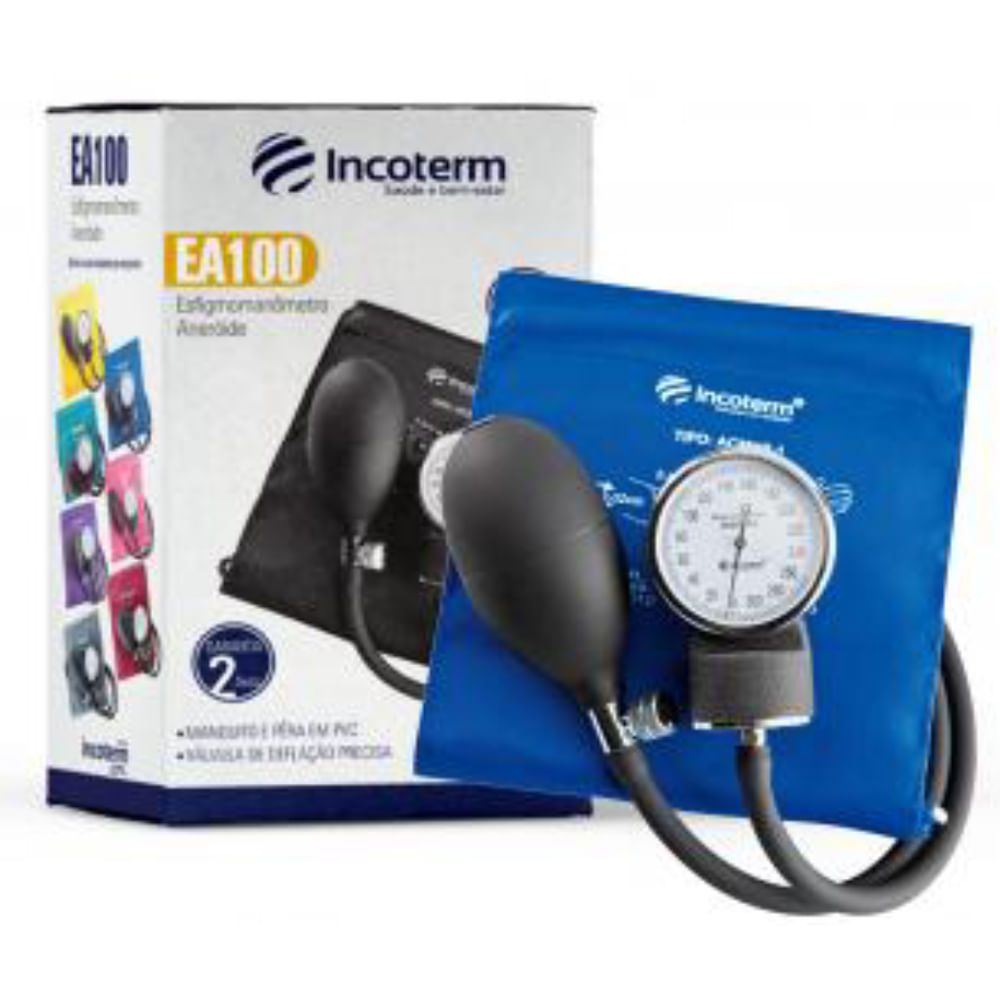 Esfigmomanômetro Aneróide Ea100 Incoterm Azul