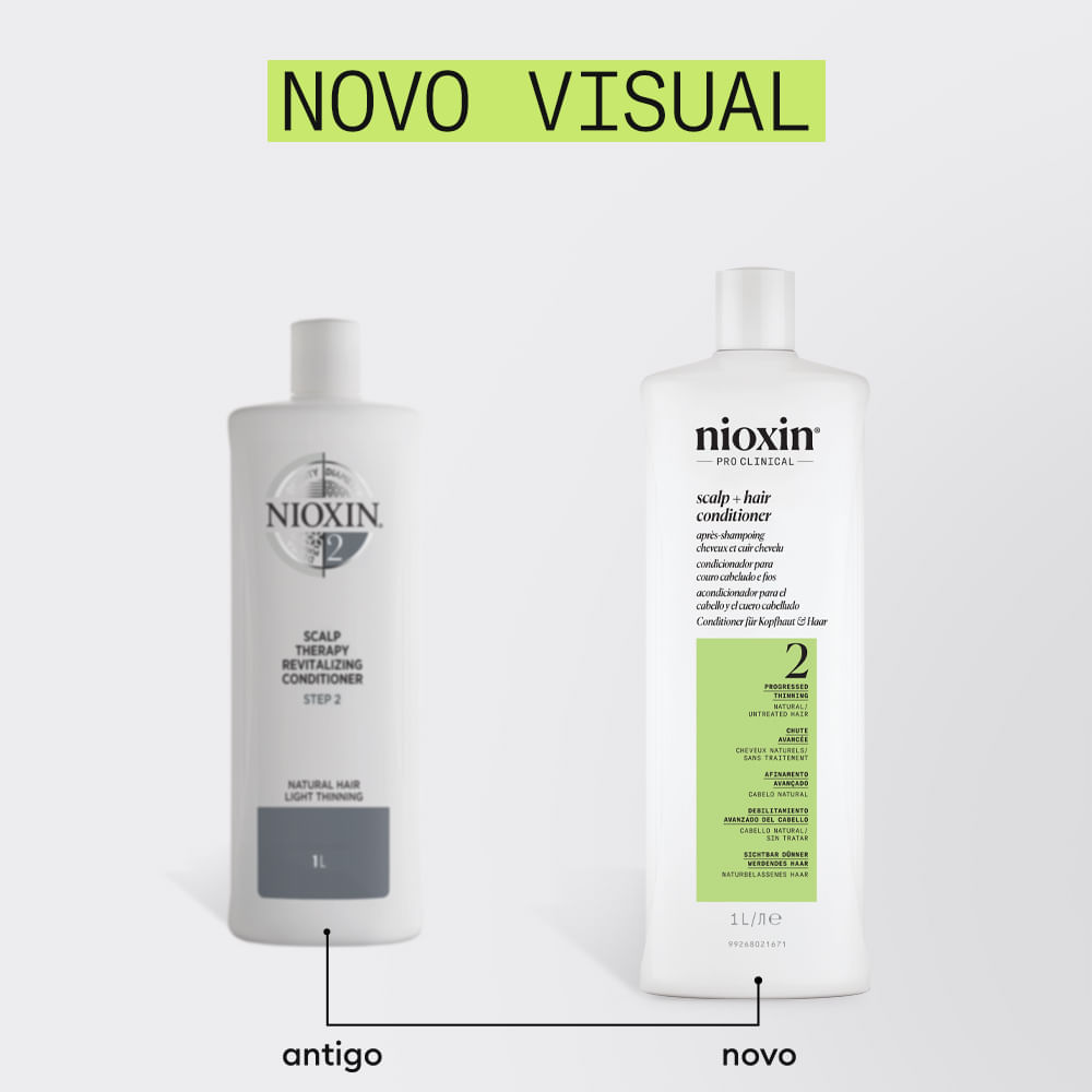 Condicionador Nioxin Cabelo Natural com Afinamento Avançado Sistema 2 1000 ml