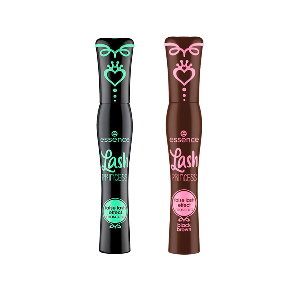 Kit Essence Máscara de Cílios Lash Princess Preta 12 ml + Máscara de Cílios False Lash Effect Marrom 12 ml