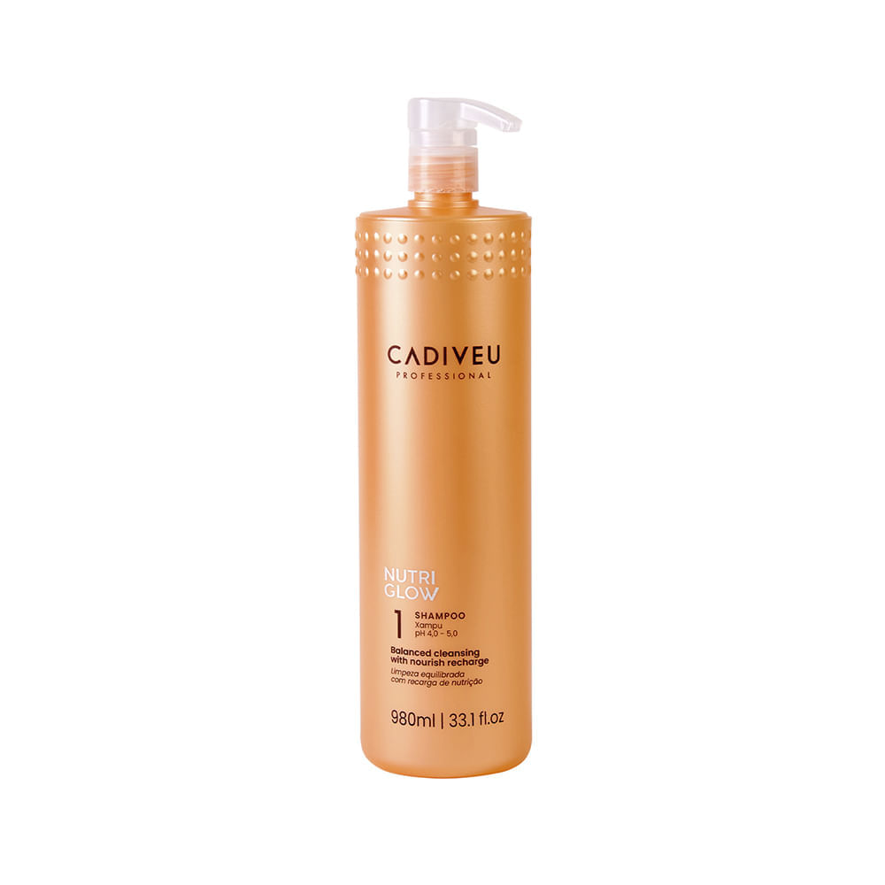 Kit Cadiveu Nutri Glow Shampoo 980ml + Condicionador 980ml + Máscara 980ml