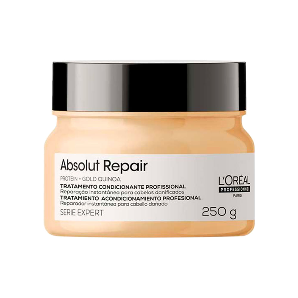 Kit L'Oréal Professionel Serie Expert Absolut Repair Gold Quinoa Shampoo 240ml Refil + Máscara 250g