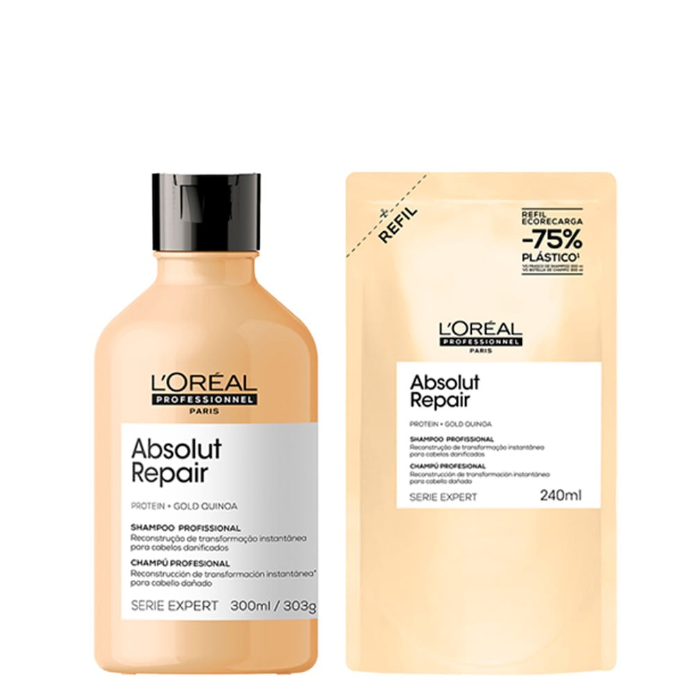Shampoo L'Oréal Professionnel Absolut Repair Refil 240ml + 300ml