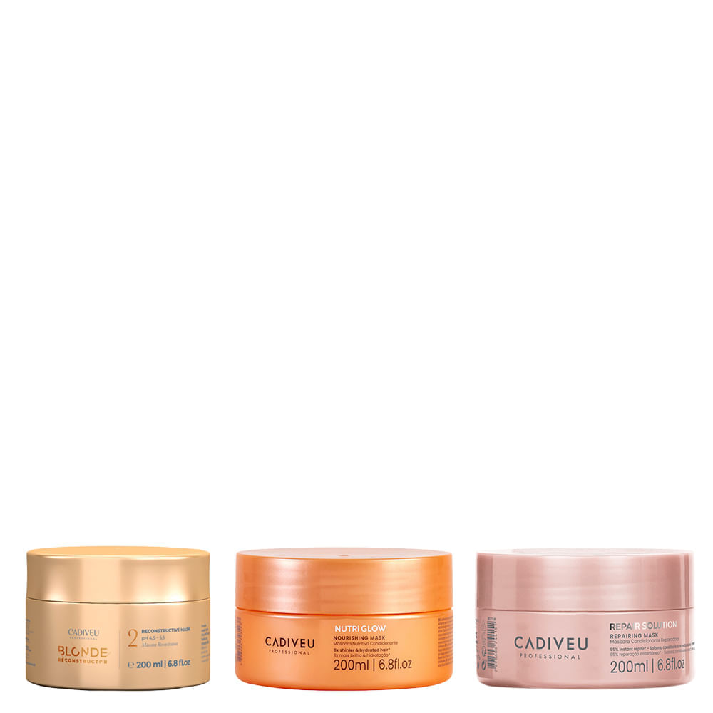 Kit Cadiveu Professional   3 Máscaras 200ml