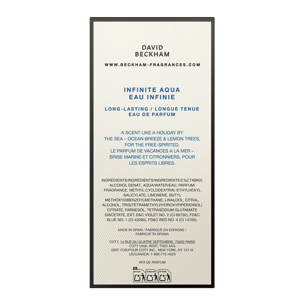 Perfume David Beckham The Collecion Infinite Aqua Masculino   Eau de Parfum 100ml