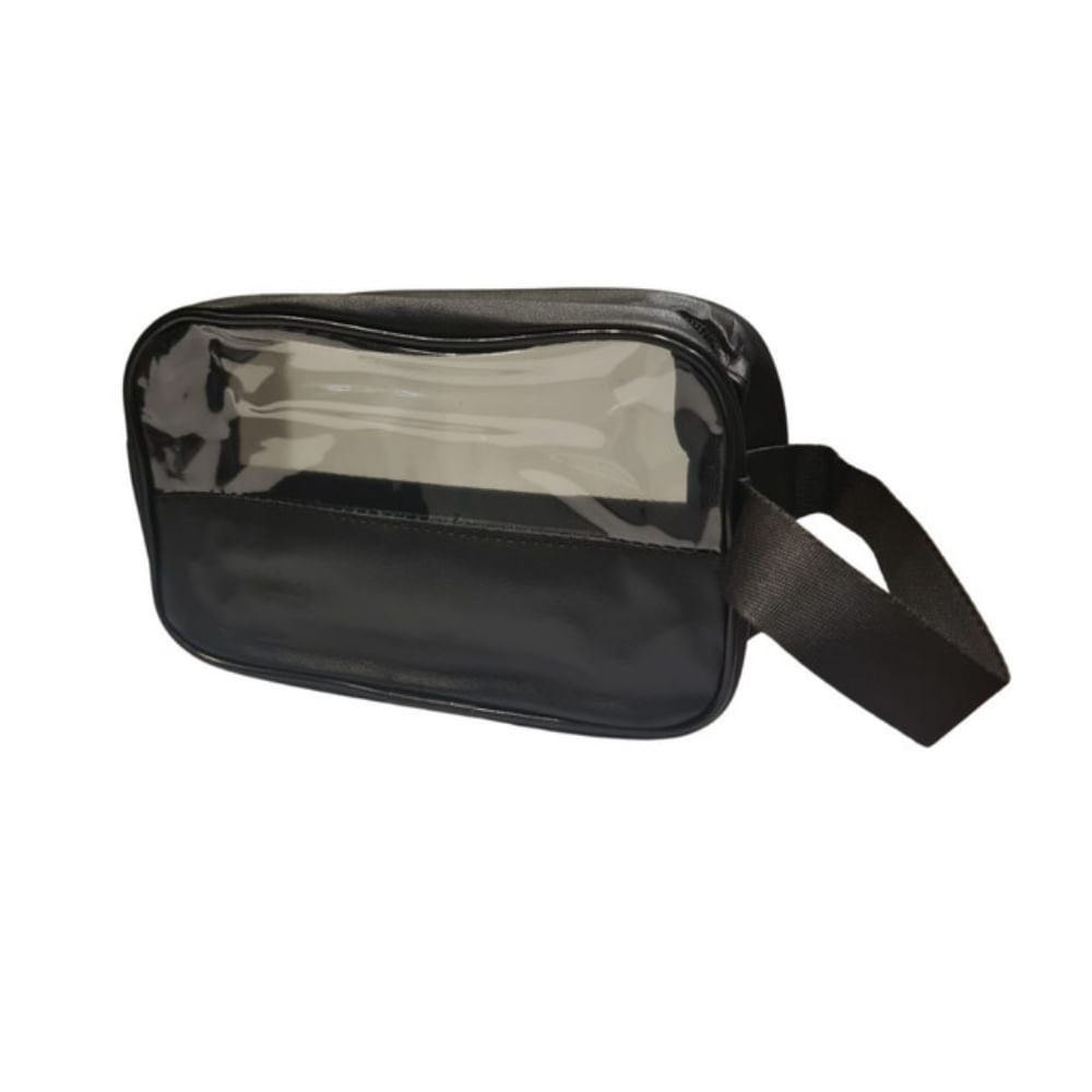 Kit Viagem 4 Frascos Silicone Porta Creme Shampoo 90ml + Bolsa Necessaire Estojo Organizador para cosméticos
