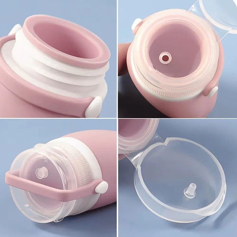 Kit 3 Frascos Silicone Porta Shampoo Creme Condicionador Sabonete líquido Antivazamento