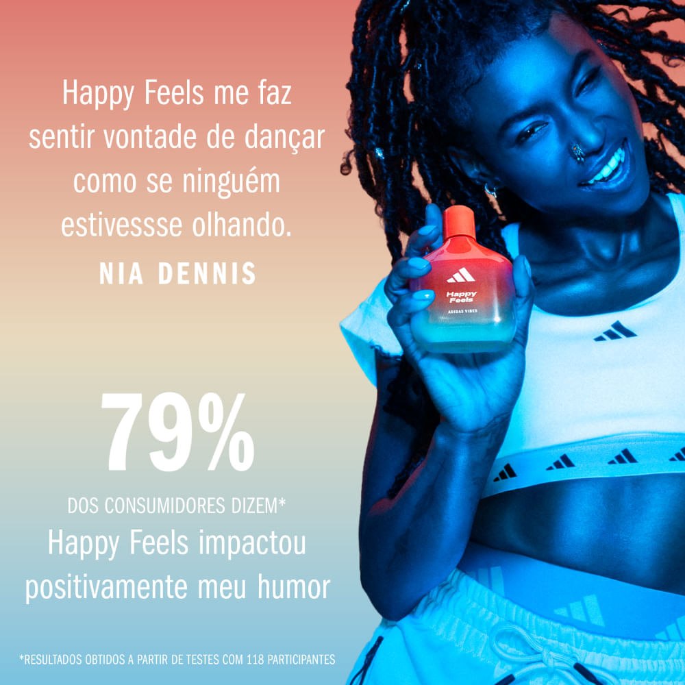 Perfume Unissex Vibes Happy Feels Eau de Parfum Adidas 50ml