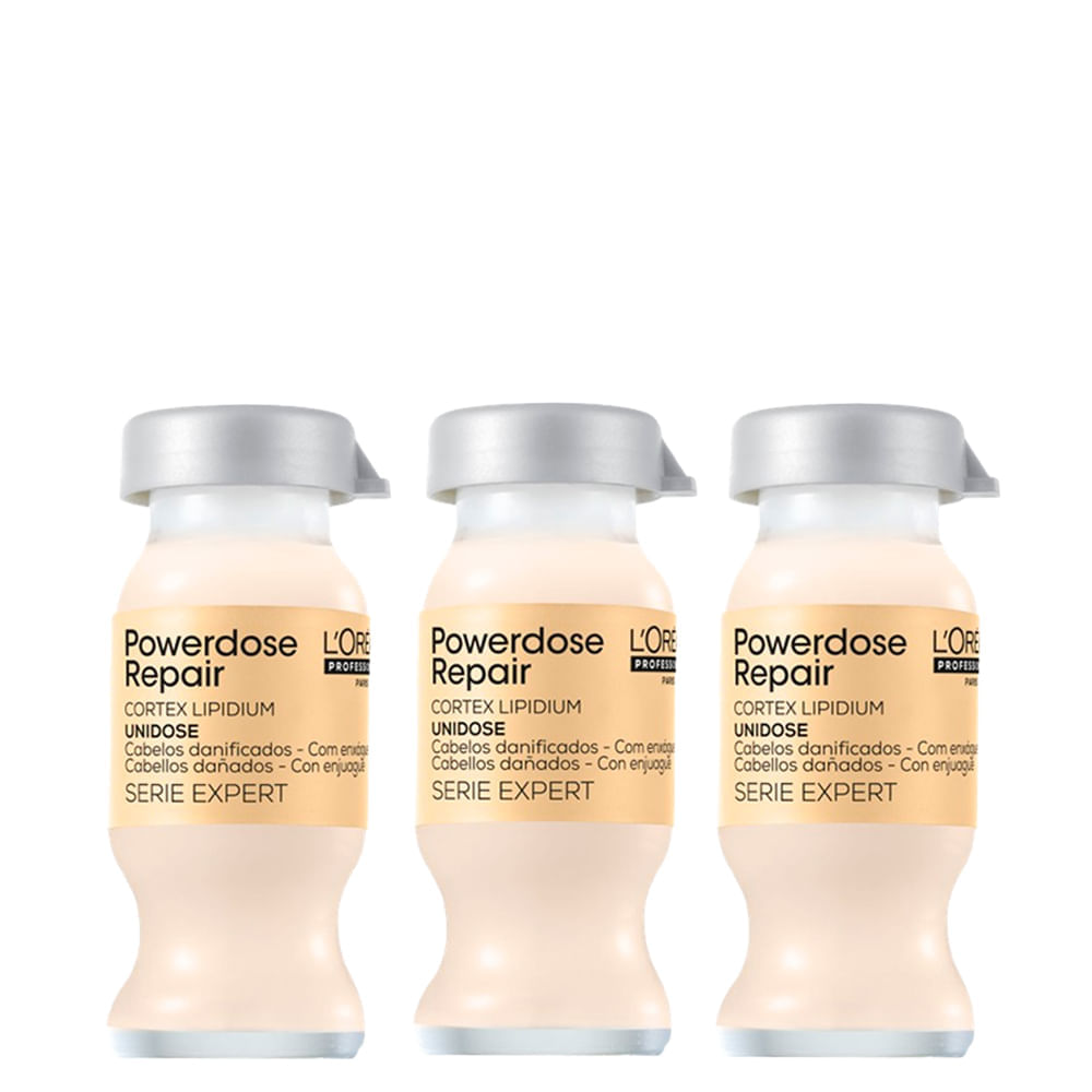 Kit L'oréal Professionnel Serie Expert Absolut Repair Lipidium Powerdose Ampola 10ml  3 Unidades