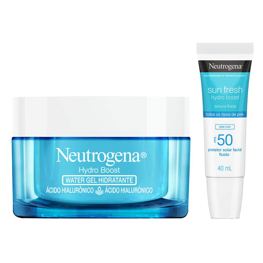 Kit Neutrogena Hydro Boost Hidratante Facial 50g + Protetor 40ml