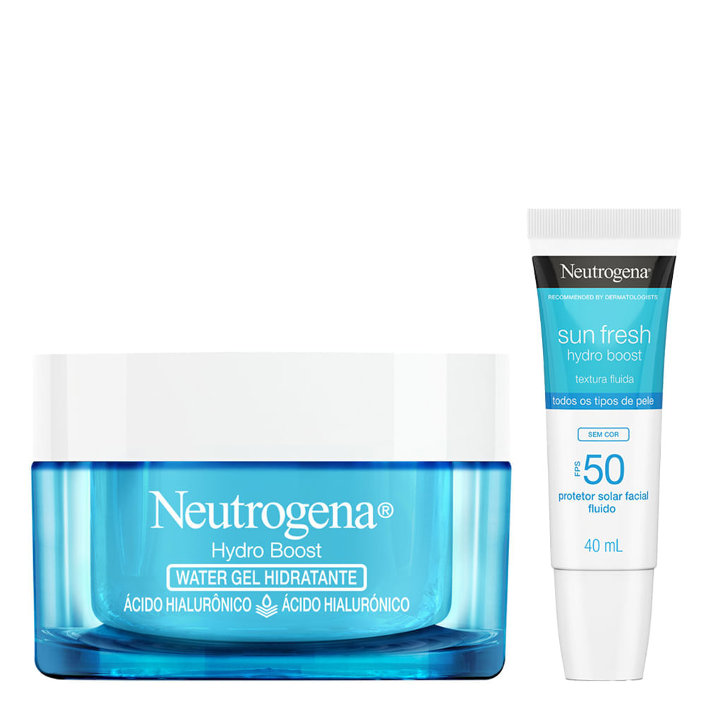 Kit Neutrogena Hydro Boost Hidratante Facial 50g + Protetor 40ml
