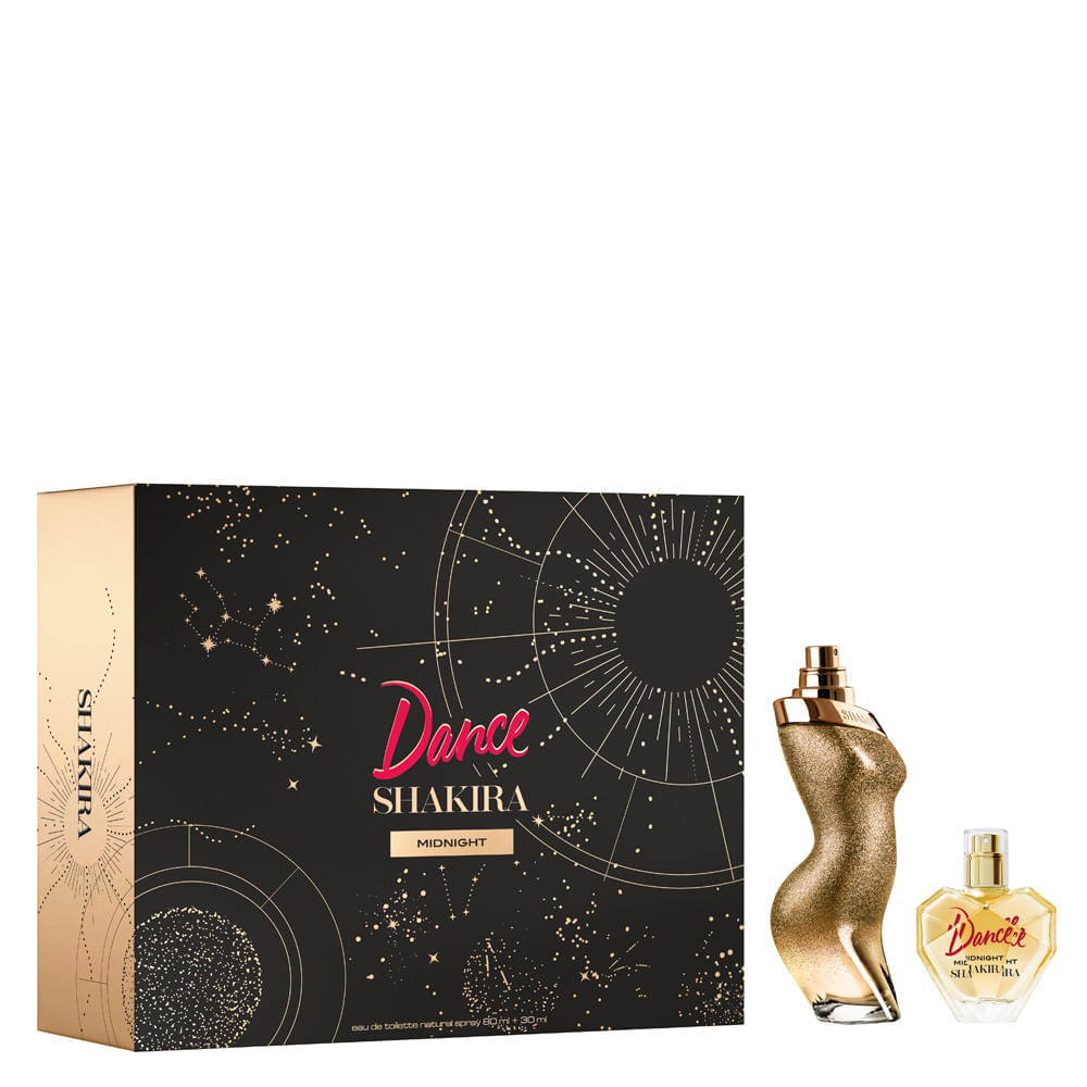 Kit Shakira Coffret Perfume Shakira Dance Midnight Eau De Toilette Feminino 30 Ml + Perfume 80 Ml