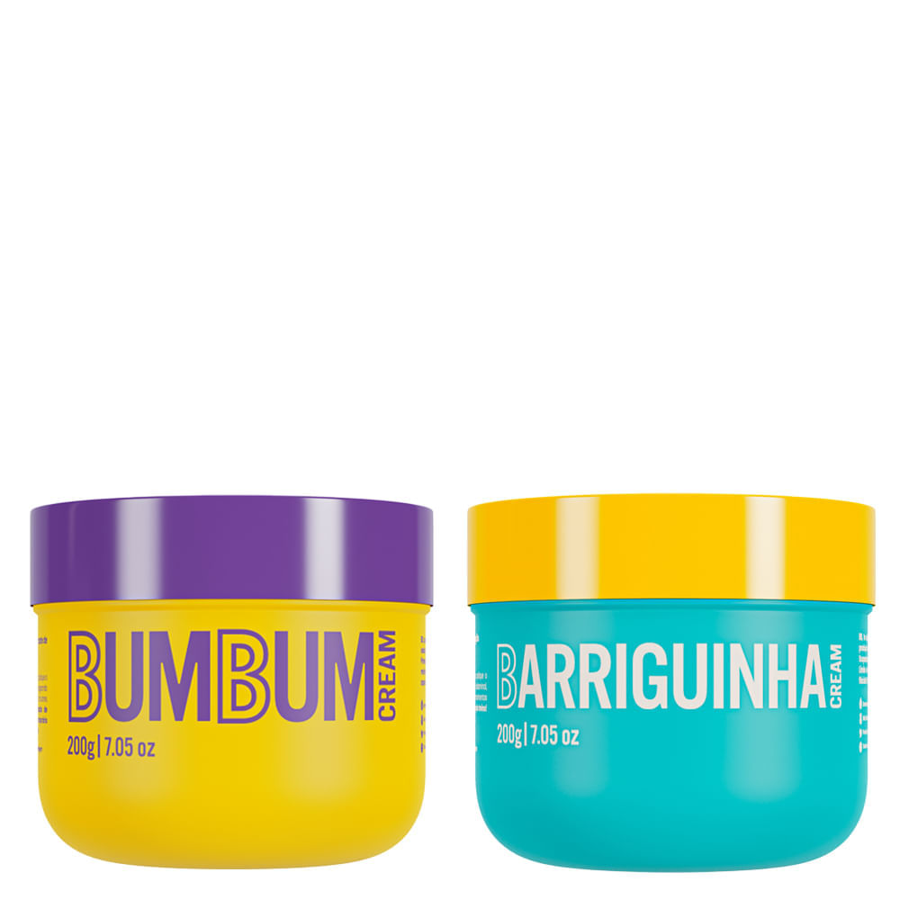 Kit Beleza Brasileira Bumbum Cream Creme 200ml + Barriguinha Cream Creme 200ml