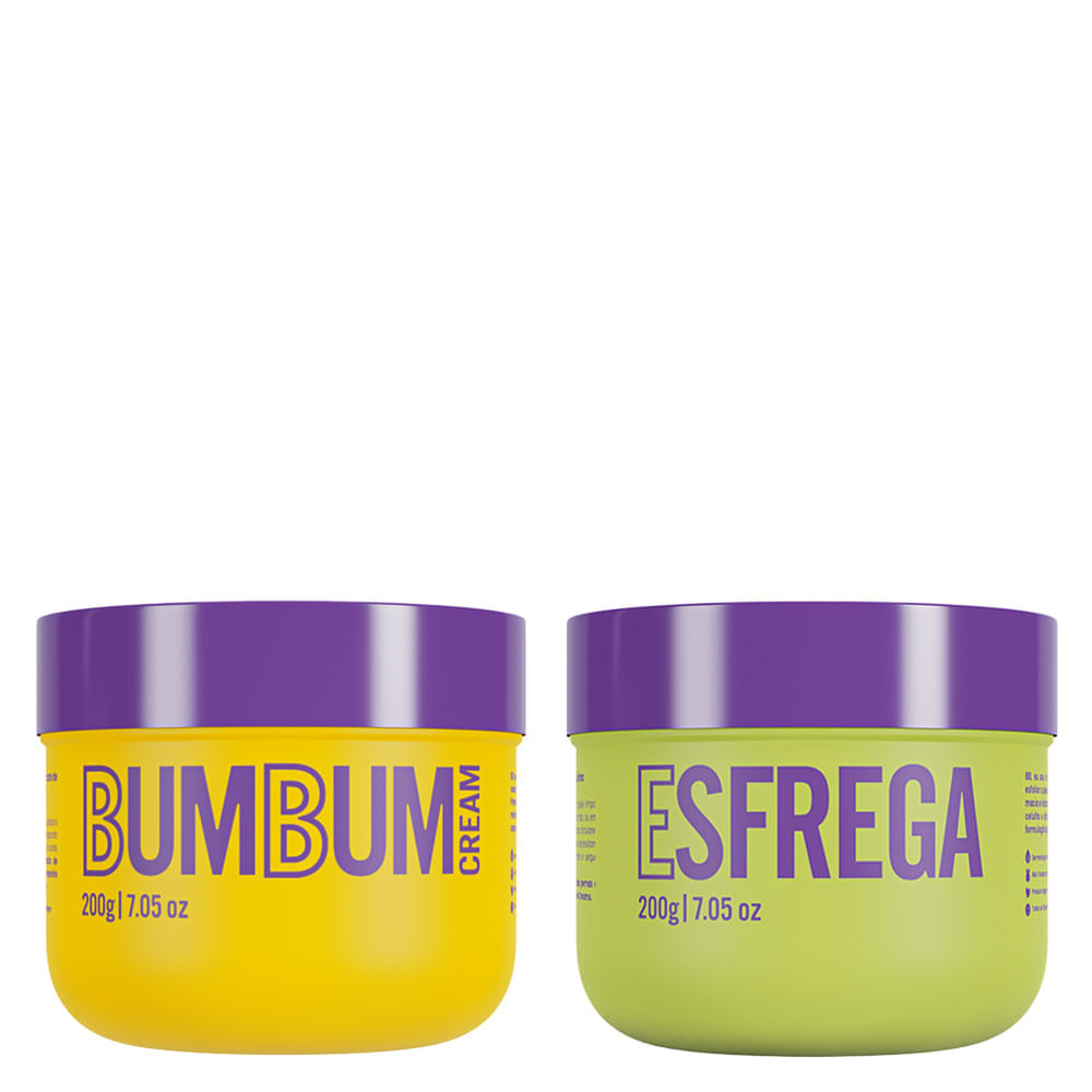 Kit Beleza Brasileira Bumbum Cream Creme 200ml + Esfrega Bumbum Creme 200g