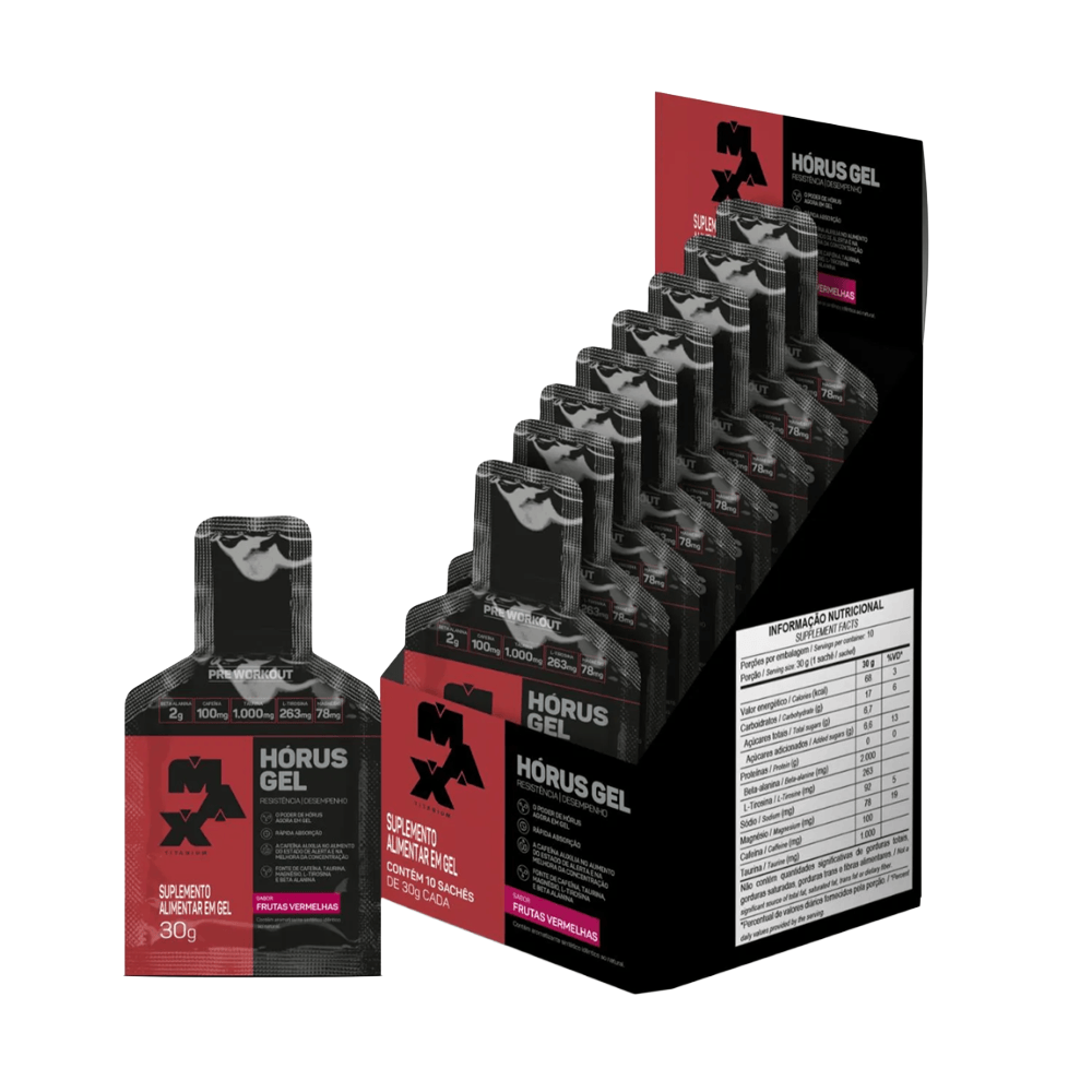 Gel Hórus Frutas Vermelhas 10 Unidades Max Titanium