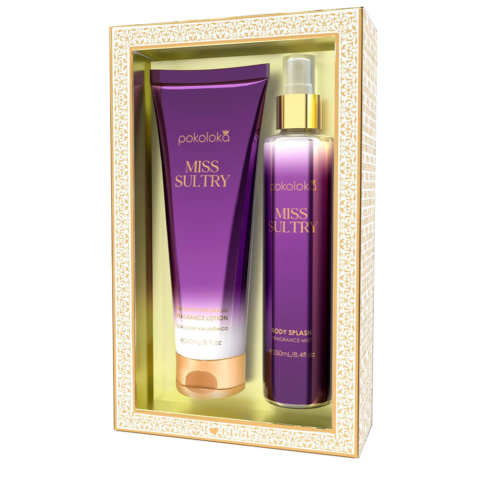 Kit Loção Body Splash Miss Sultry 250ml  + Body Lotion 240ml Pokoloka