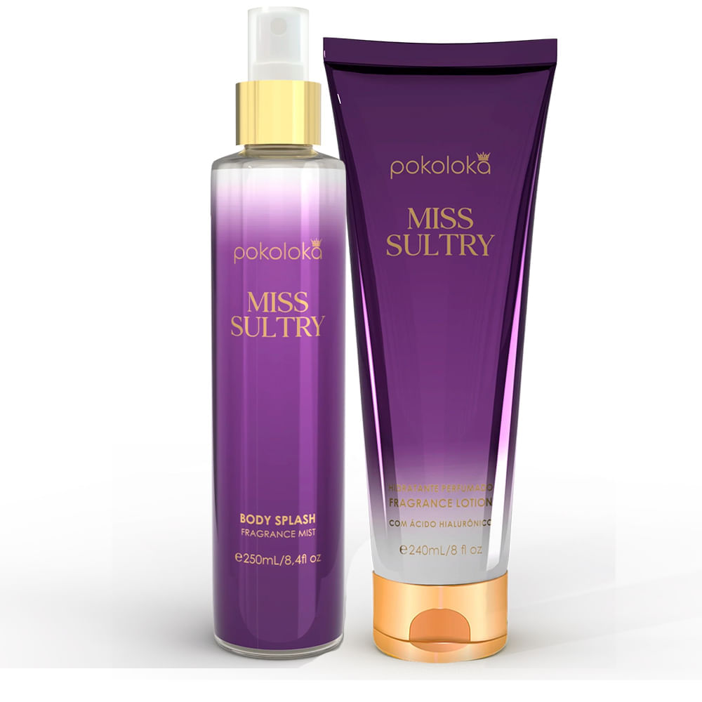 Kit Loção Body Splash Miss Sultry 250ml  + Body Lotion 240ml Pokoloka