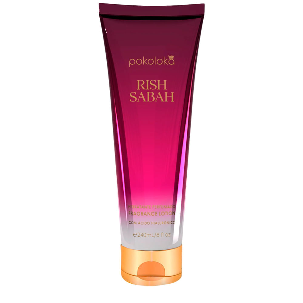 Kit Loção Body Splash Rish Sabah 250ml + Body Lotion 240ml Pokoloka
