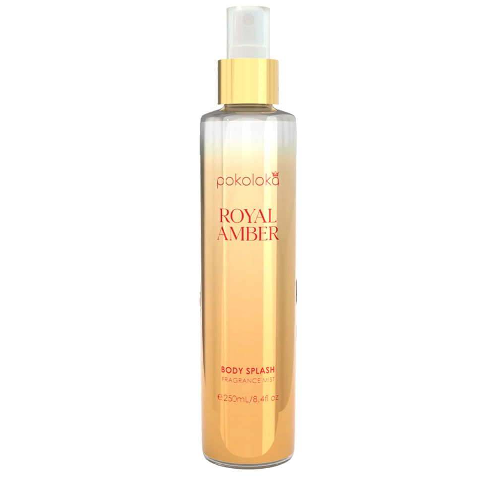 Kit Pokoloka Loção Body Splash Royal Amber 250ml + Body Lotion 240ml