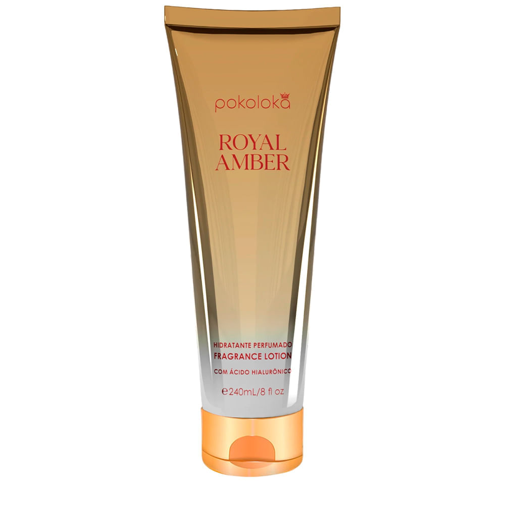 Kit Pokoloka Loção Body Splash Royal Amber 250ml + Body Lotion 240ml