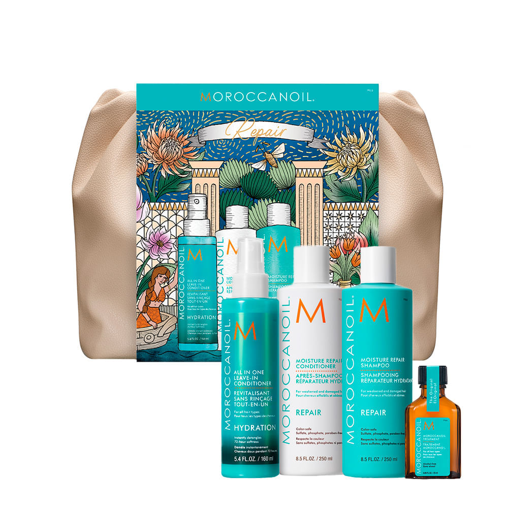 Kit Repair Shampoo e Condicionador + Spray All in One + Oleo de Tratamento Moroccanoil