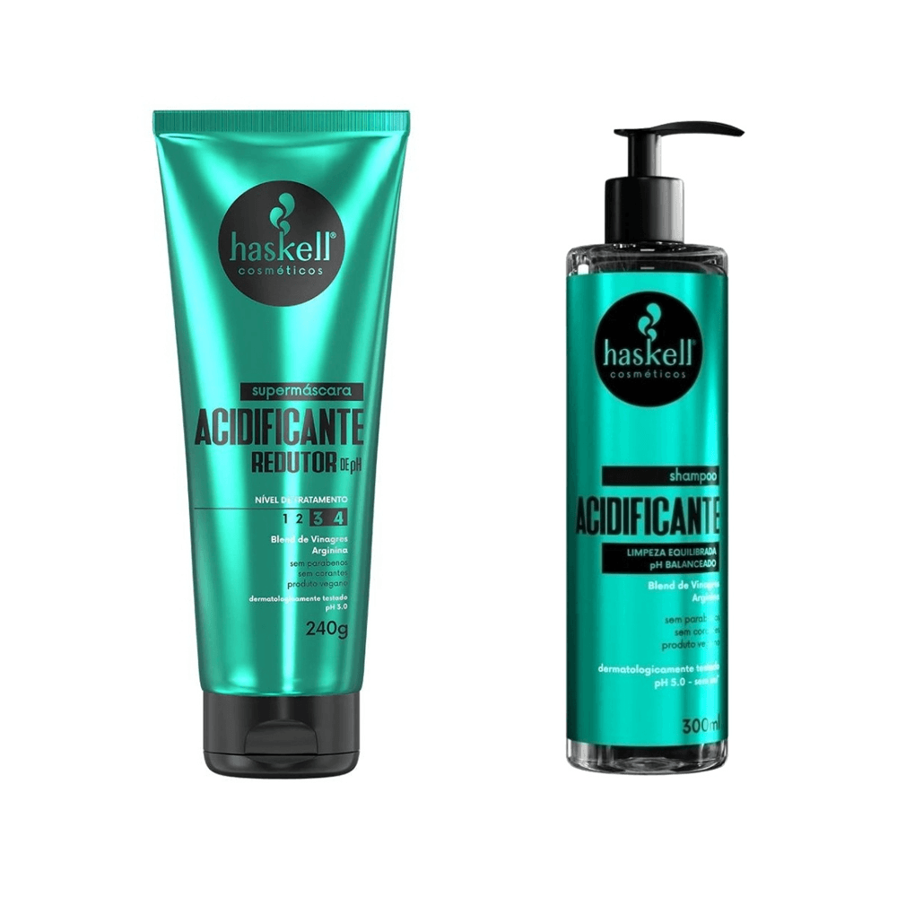 Kit Acidificante Shampoo 300ml + Supermáscara Haskell 240g