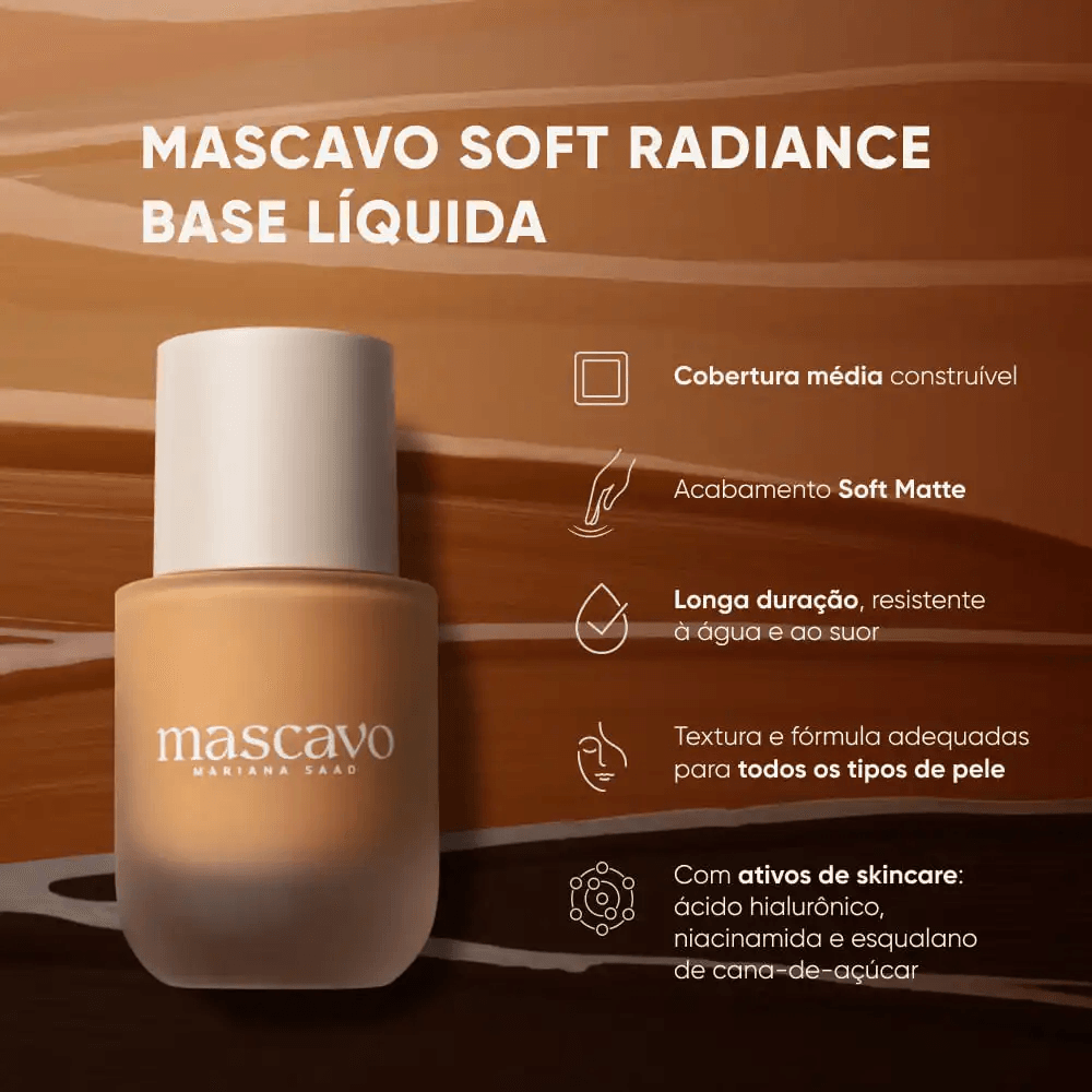 Base Líquida Mascavo Soft Radiance 30ml   Tom 59W