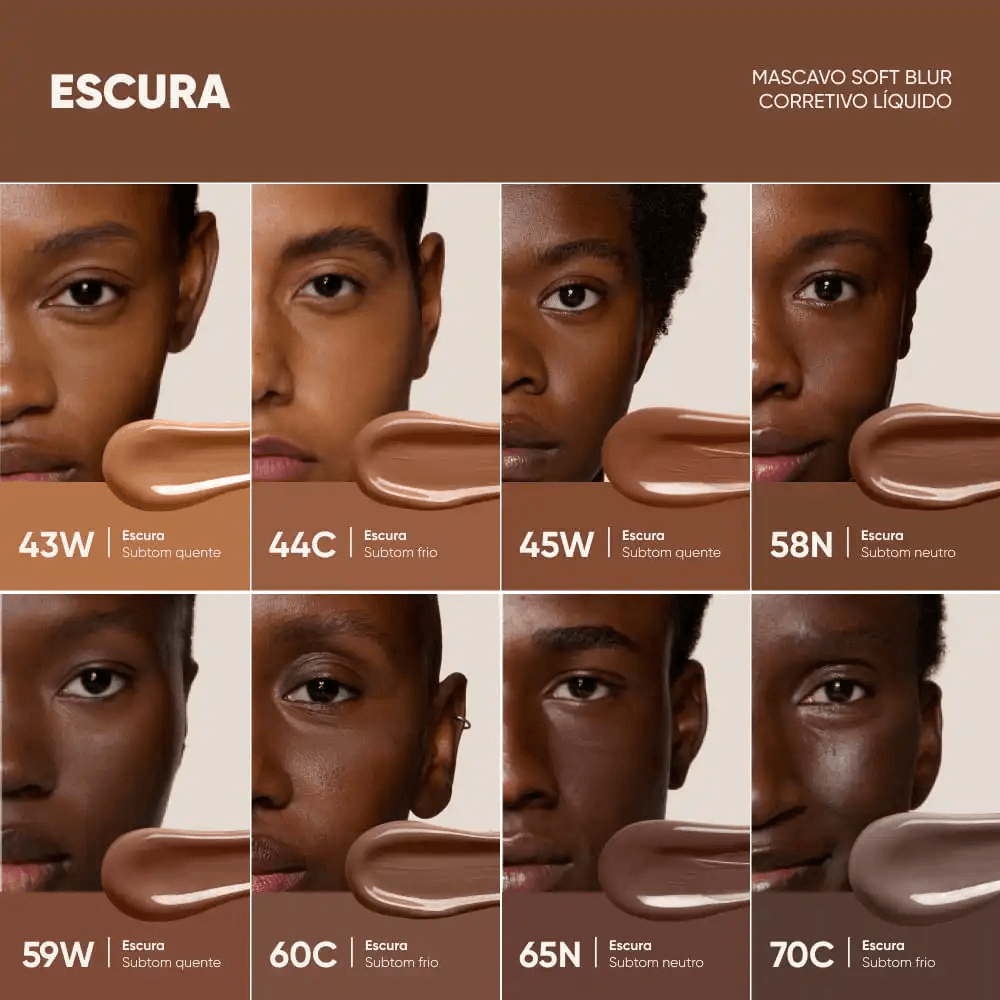 Corretivo Líquido Mascavo Soft Blur 6g   Tom 70C