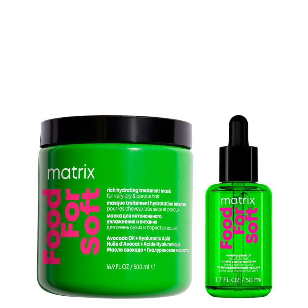 Kit Matrix Food For Soft Óleo 50ml + Máscara 500ml