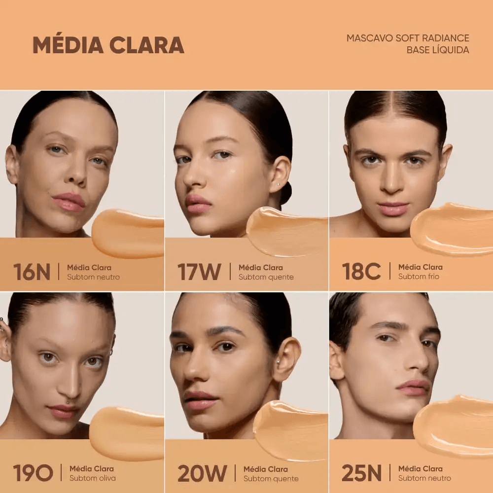 Base Líquida Mascavo Soft Radiance 30ml   Tom 19O