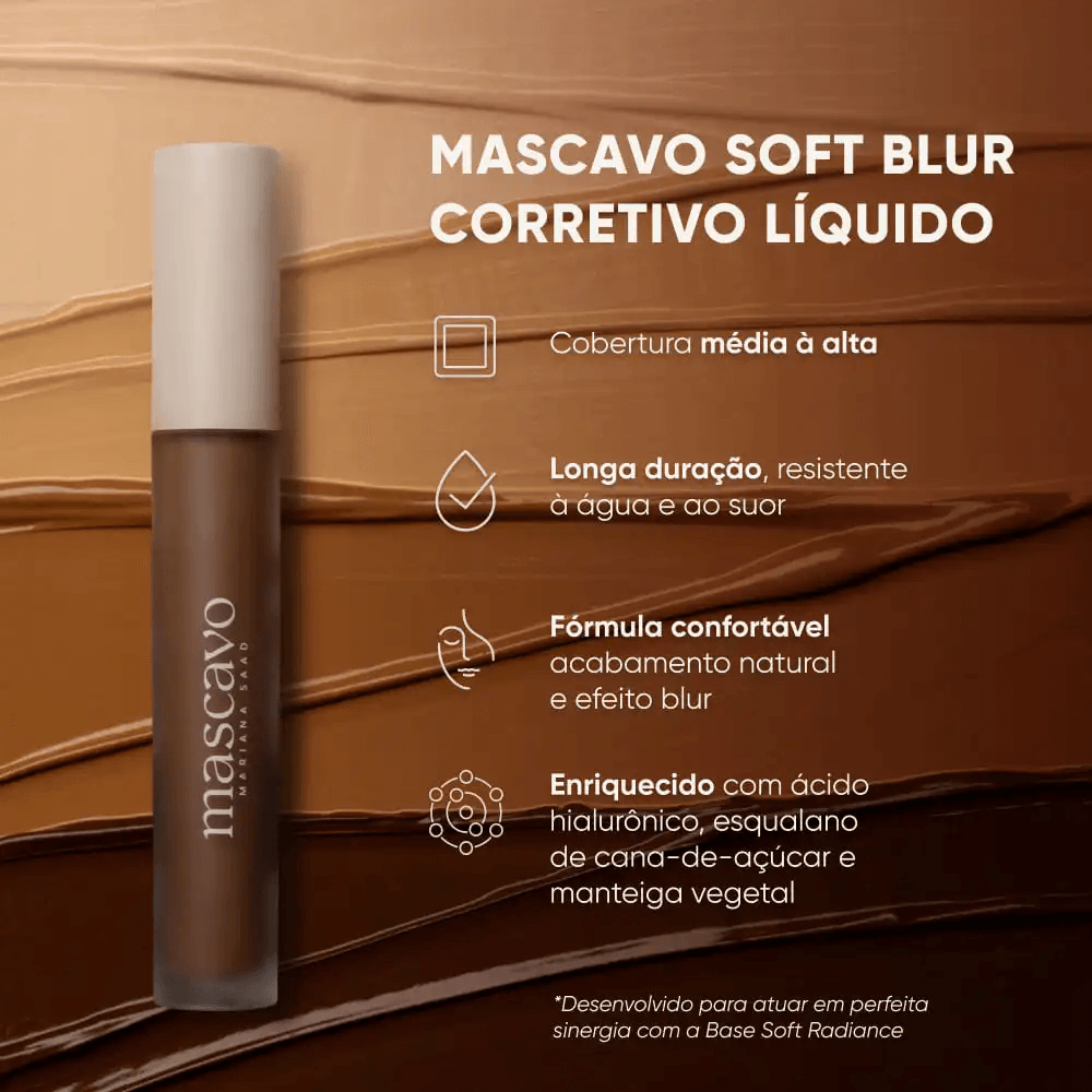 Corretivo Líquido Mascavo Soft Blur 6g   Tom 65N