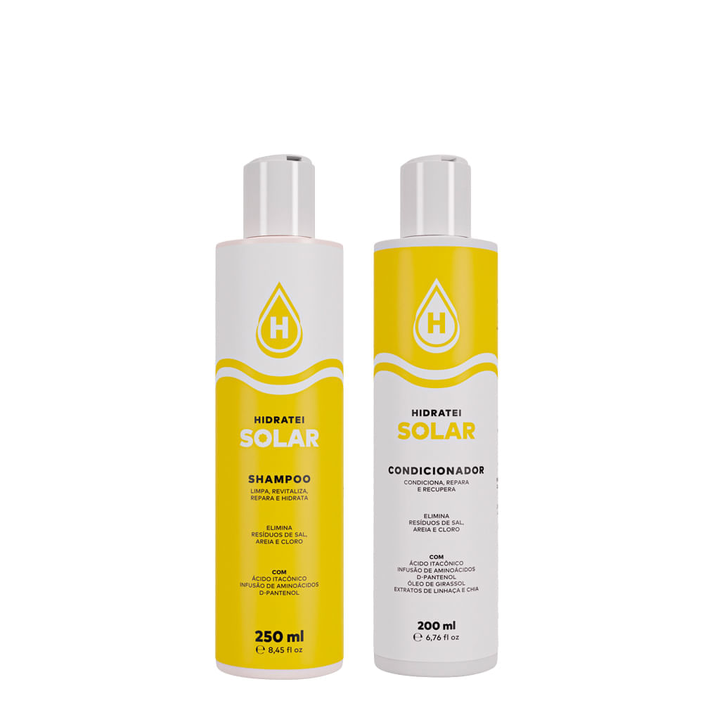 Kit Hidratei Solar Shampoo 250ml + Condicionador 200ml