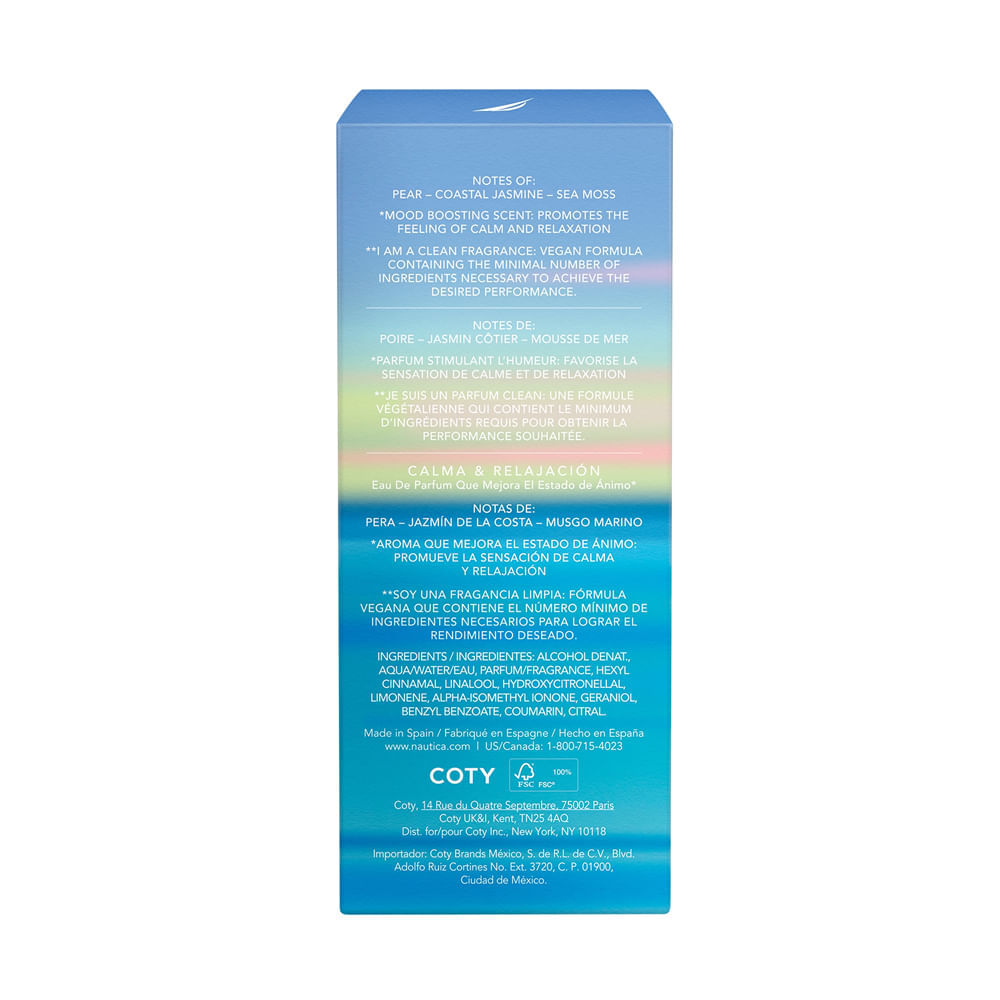 Perfume Nautica Jasmine Coast Feminino   Eau de Parfum 100ml