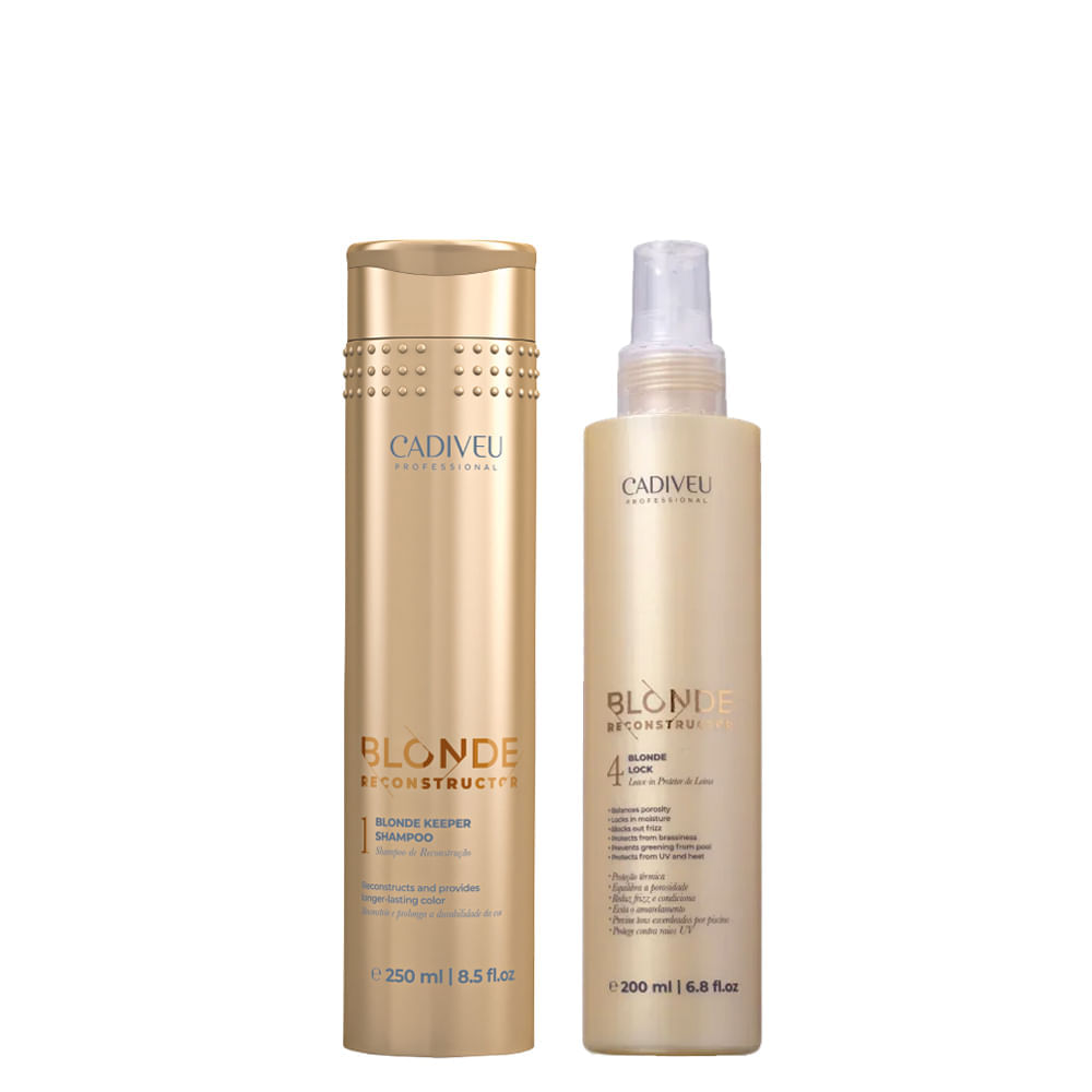 Kit Cadiveu Blonde Reconstructor Keeper Shampoo 250ml + Leave In 200ml