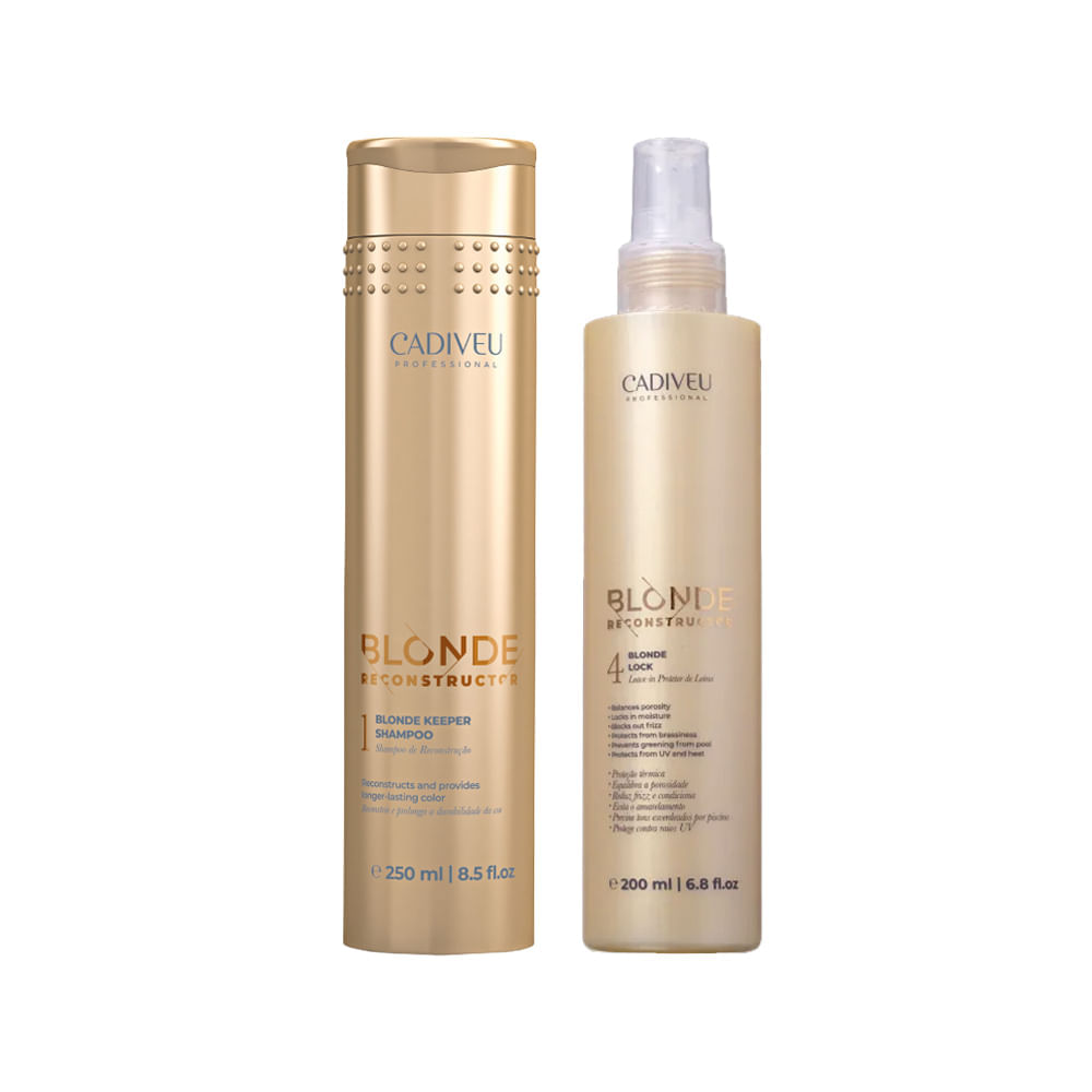 Kit Cadiveu Blonde Reconstructor Keeper Shampoo 250ml + Leave In 200ml