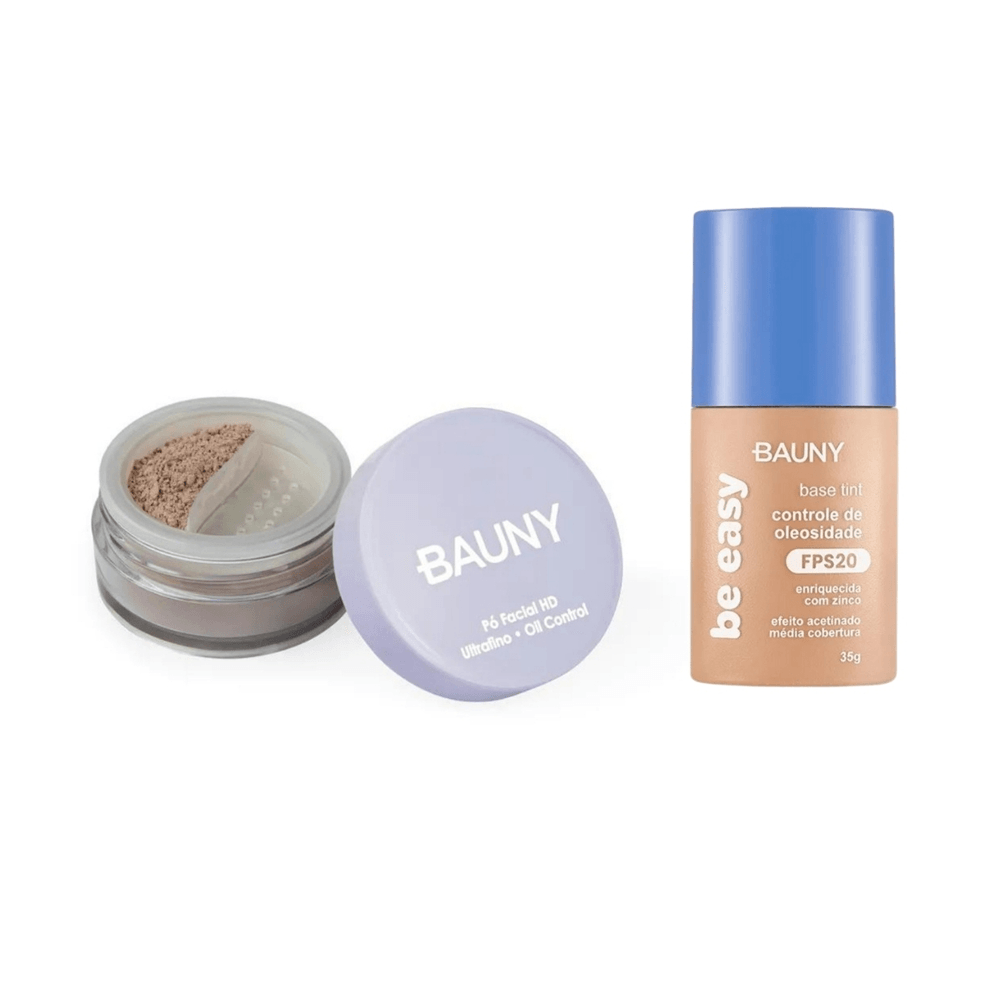 Kit Pó Solto Facial 9g/15g 030 + Base Be Easy Tint 030 Bauny