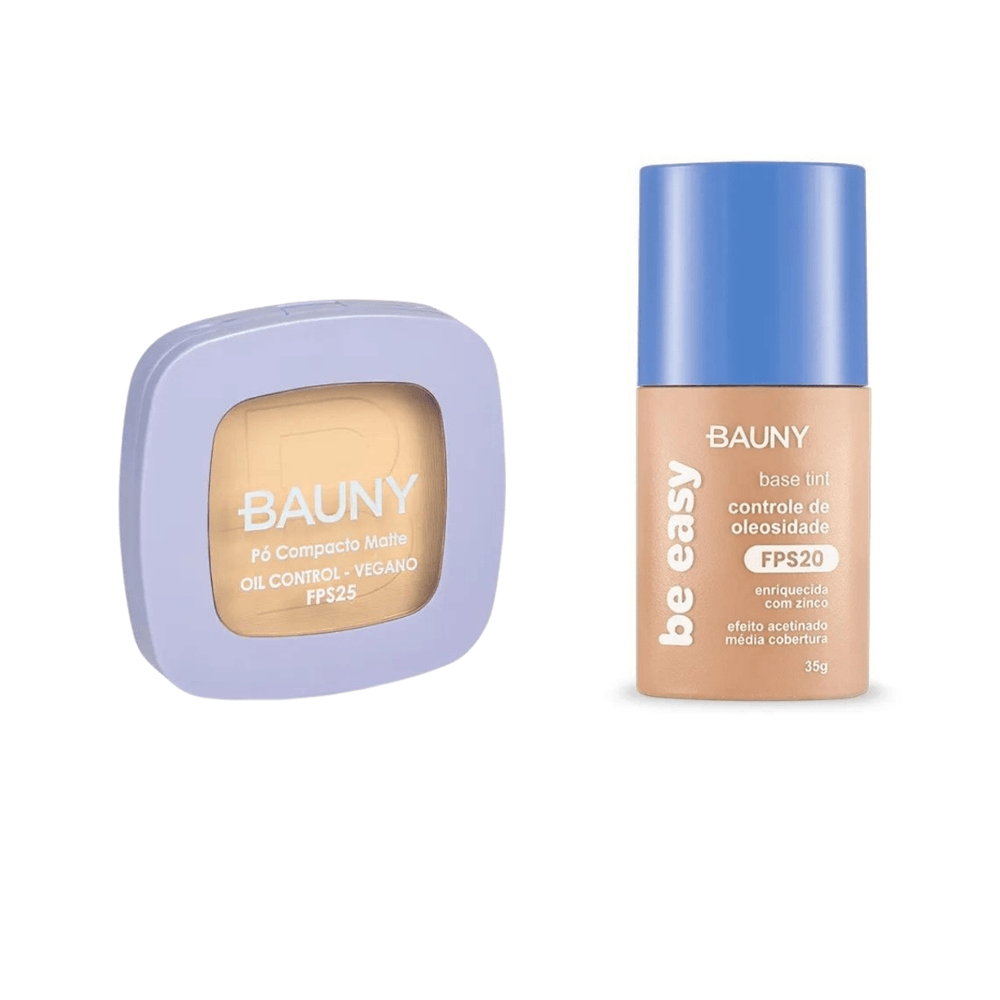 Kit Pó Compacto Fps25 10g 030 + Base Be Easy Tint 030 Bauny