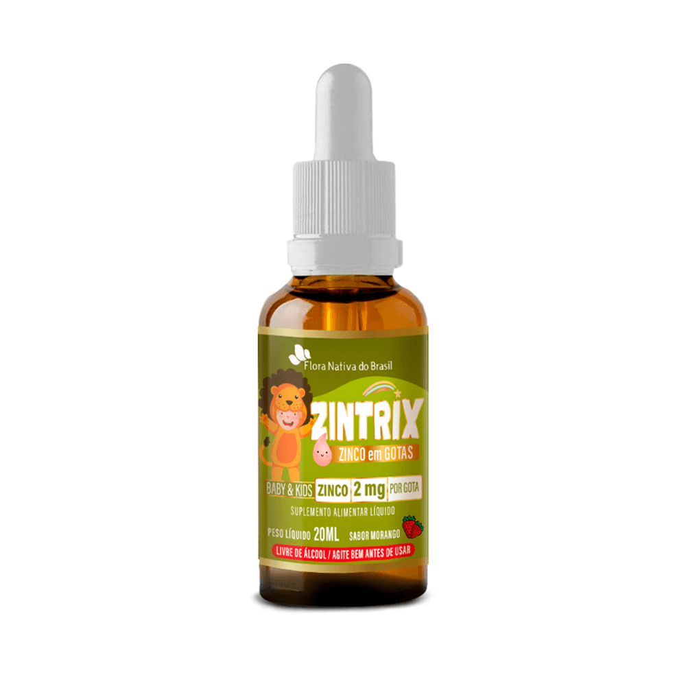 Zintrix em gotas Flora Nativa Sabor Morango 20ml