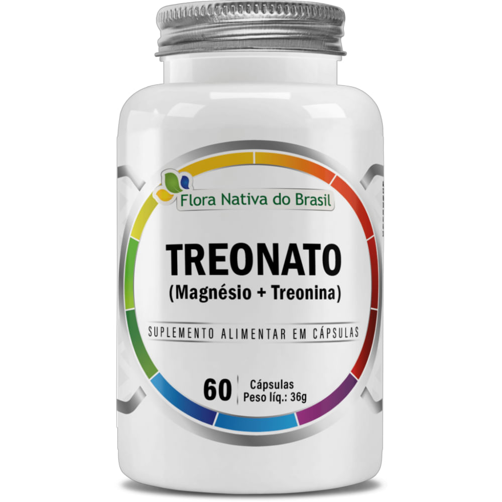 Magnésio Treonato Flora Nativa Do Brasil 60 Cápsulas