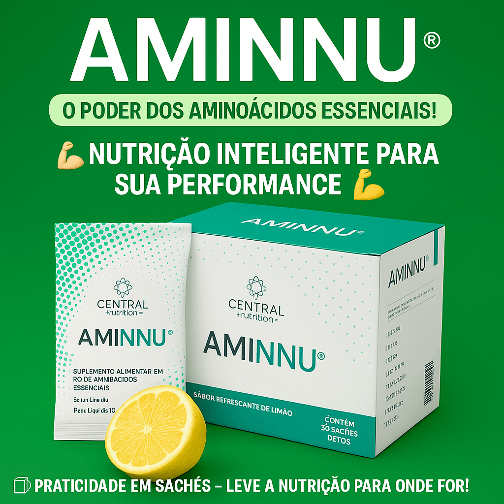 Kit 2 Aminnu Tradicional 10g Com 30 Sachês Sabor Limão Central Nutrition