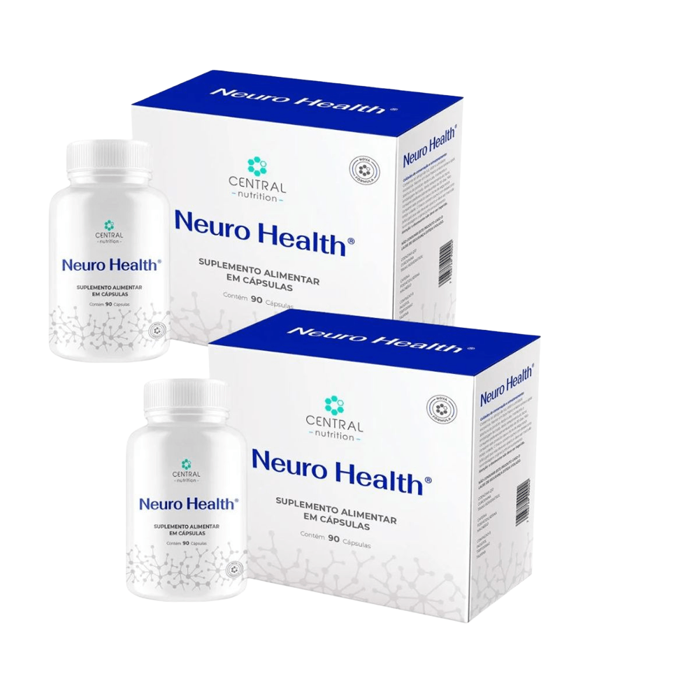Kit 2 Neuro Health® Suplemento Vitaminas Memória 90 Cápsulas