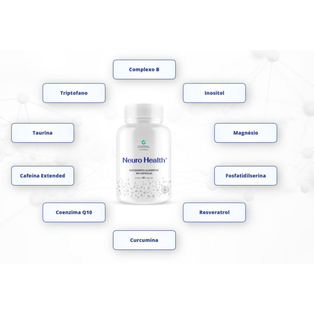 Kit 2 Neuro Health® Suplemento Vitaminas Memória 90 Cápsulas