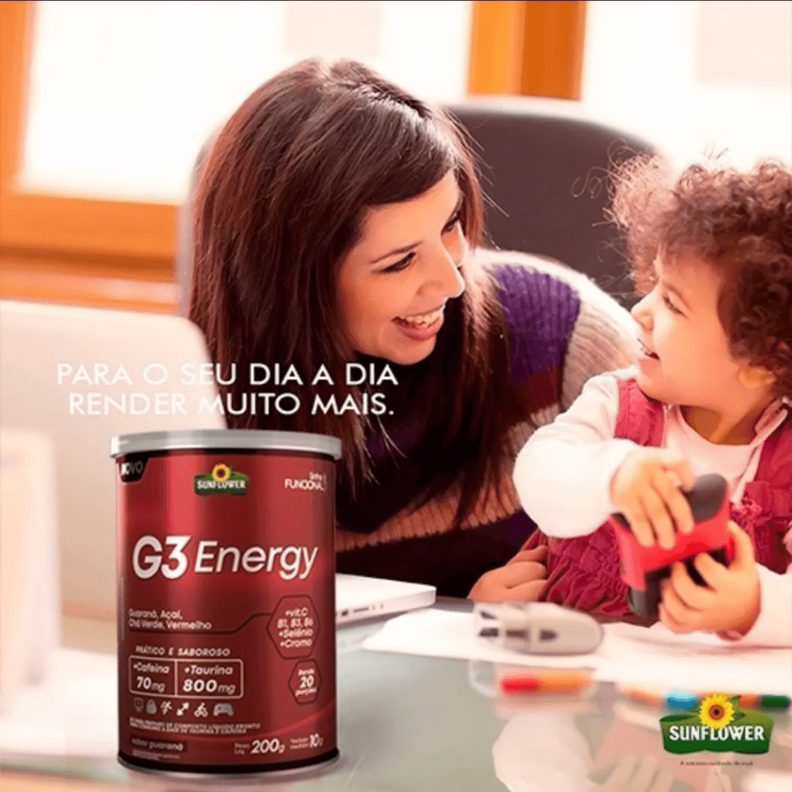G3 Energy Cafeína Taurina Vitaminas Minerais Pré-treino 200g