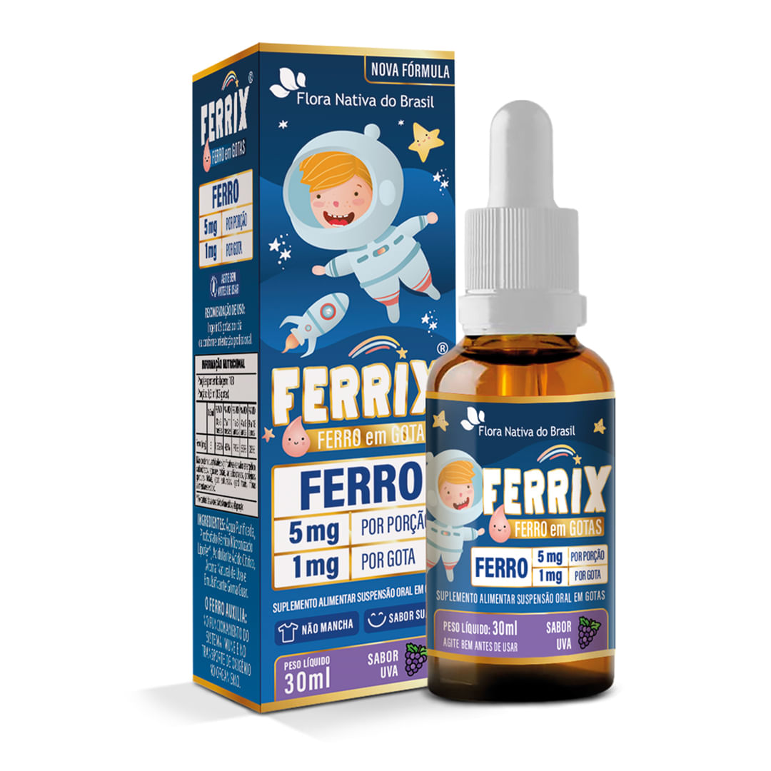 Ferrix Ferro Infantil Uva Flora Nativa 30ml