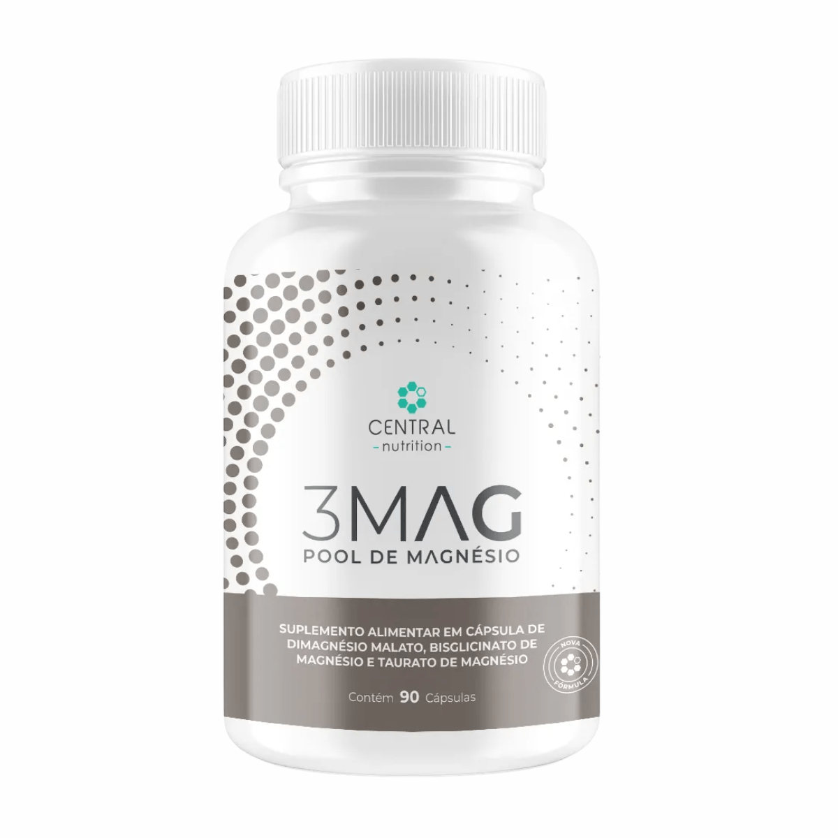 Kit 3 Mag Magnesio Quelato Taurato Dimalato Central Nutrition