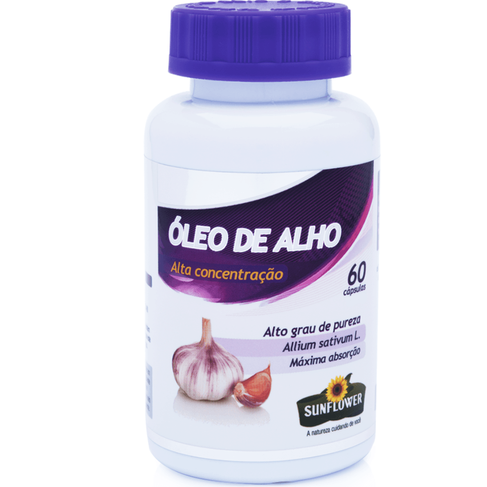 Óleo De Alho Desodorizado Sunflower 700mg 60 Cápsulas