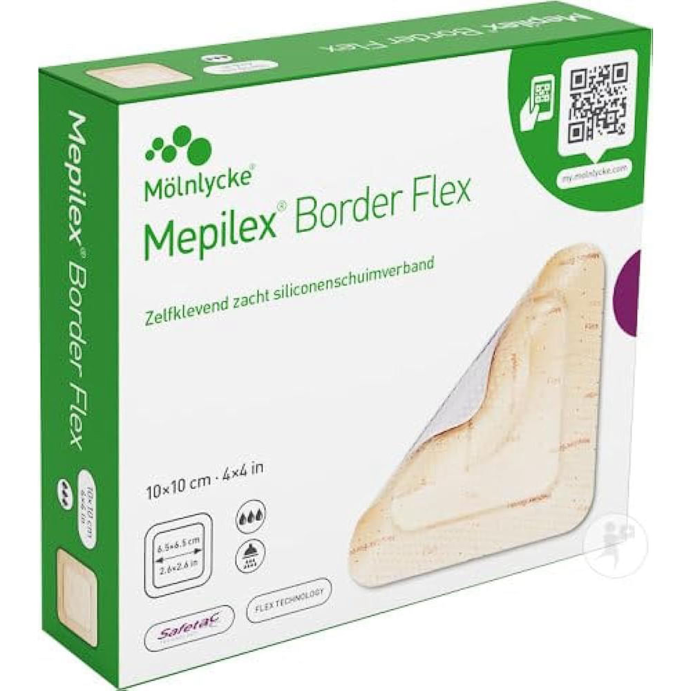 Curativo Adesivo Mepilex Border Flex Molnlycke 10×10cm 1un