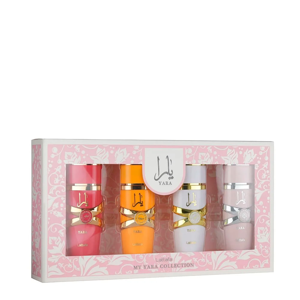 Kit Perfume Árabe Feminino Yara Collection Kit Edp Lattafa  4 Unidades 25ml