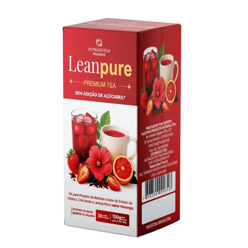 Leanpure Premium Tea Sabor Morango 150g