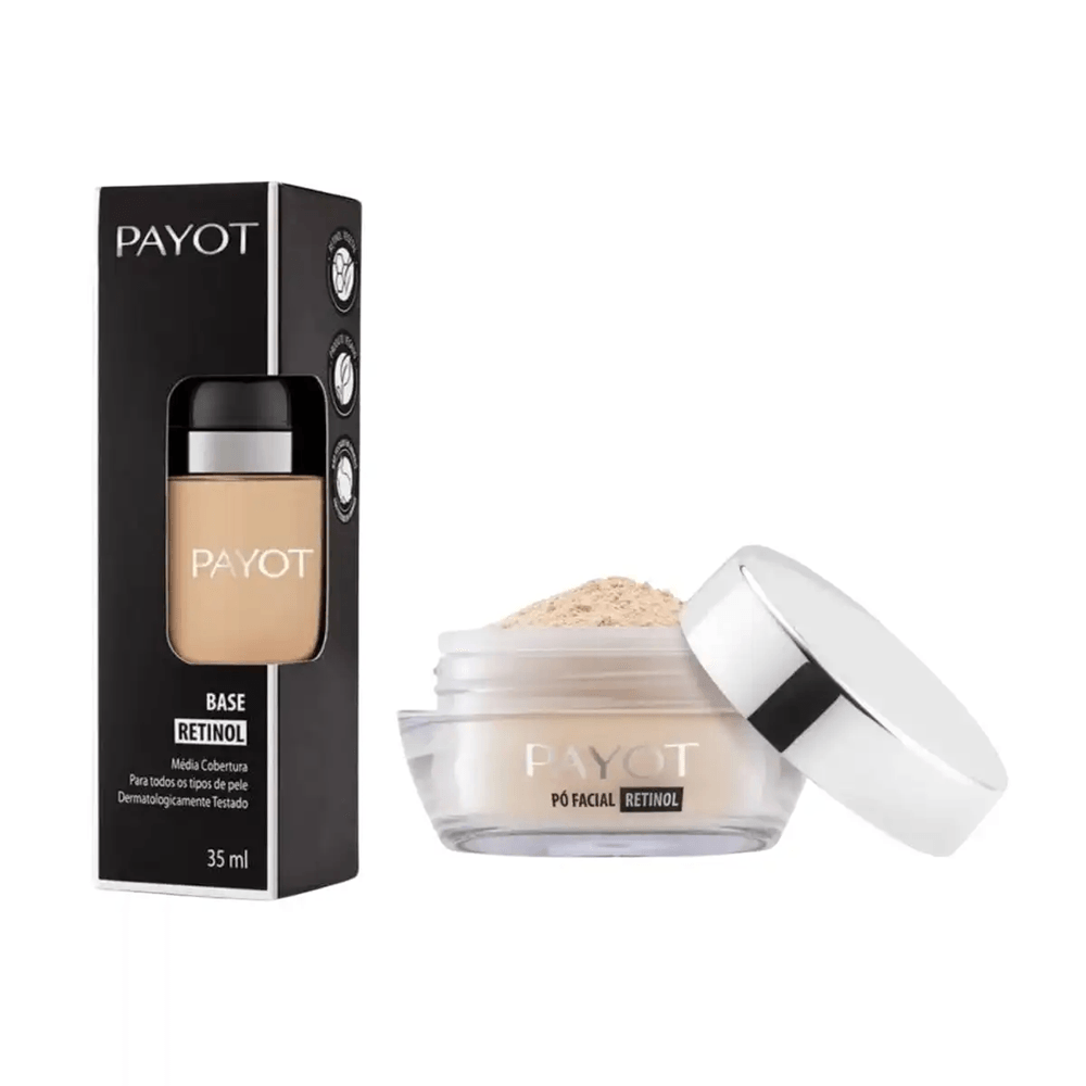 Kit Payot Pó Facial Translúcido Com Retinol + Base Líquida