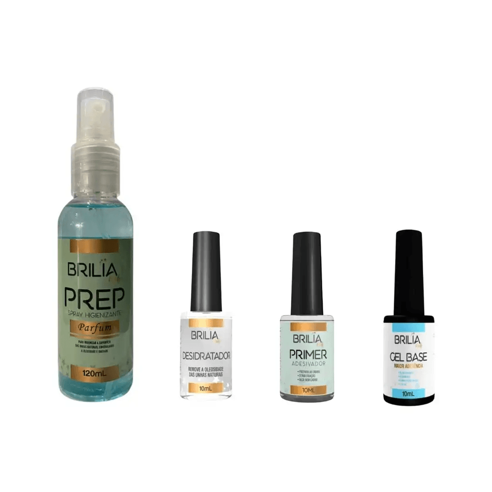 Kit Brilia Nails Preparadores Para Alongamento